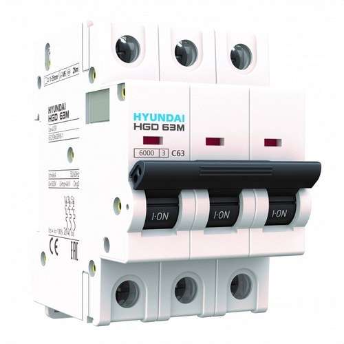 Magnetotermický istič STD 3P 6kA 40A Krivka C s referenciou HGD63-M3P040C od značky HYUNDAI