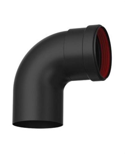 Koleno komína pre kachle na pelety priemer 80mm 90º čierna smaltovaná oceľ s referenciou 8-90MHKER3 od značky FIG