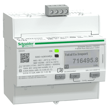 Merač energie iem3255 x/5a c.0,5s modbus MID s referenciou A9MEM3255 od značky SCHNEIDER ELECTRIC