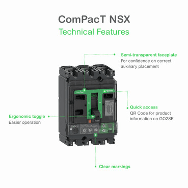 Istič ComPacT NSX250F 36kA AC 4P3R 250A TMD s referenciou C25F6TM250 od značky SCHNEIDER ELECTRIC
