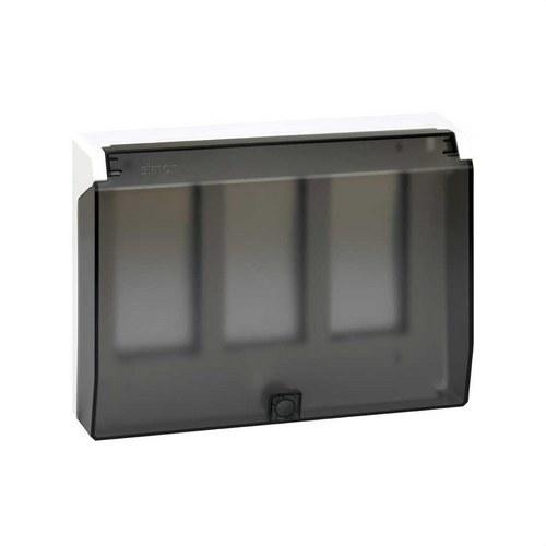 Rám na zabudovanie do steny s výklopným krytom a rámami pre 3 dvojité prvky biela Simon 500 Cima s referenciou 51040103-030 od značky SIMON