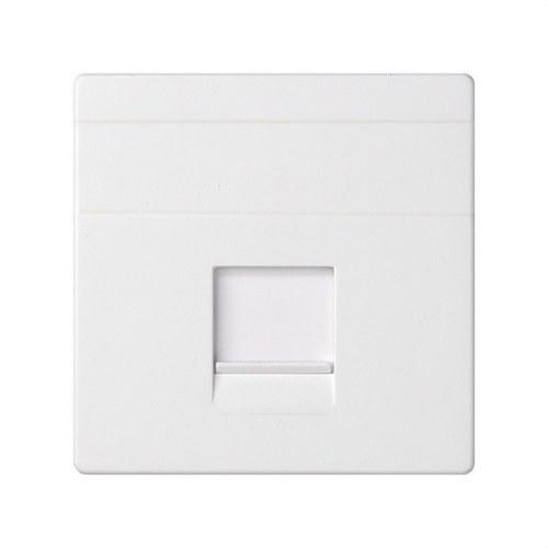 Plochá hlasová a dátová doska s prachovou krytkou pre 1 konektor RJ45 AMP® biela Simon 82 s referenciou 82005-30 od značky SIMON