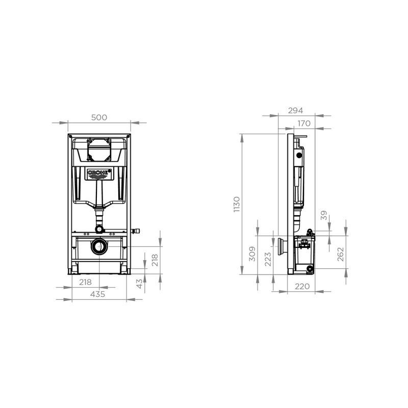 Frame with Grinder and SFA SANIWALL PRO Up Panels for Wall-Hung Toilets with reference 0100832 from the brand SFA SANITRIT