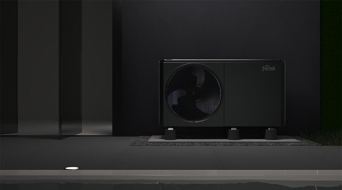 Toplotna črpalka aerotermija monoblok R290 Ferroli OMNIA Life M 16 kW z upravljalnikom s referenciou 4B4770169 od značky FERROLI