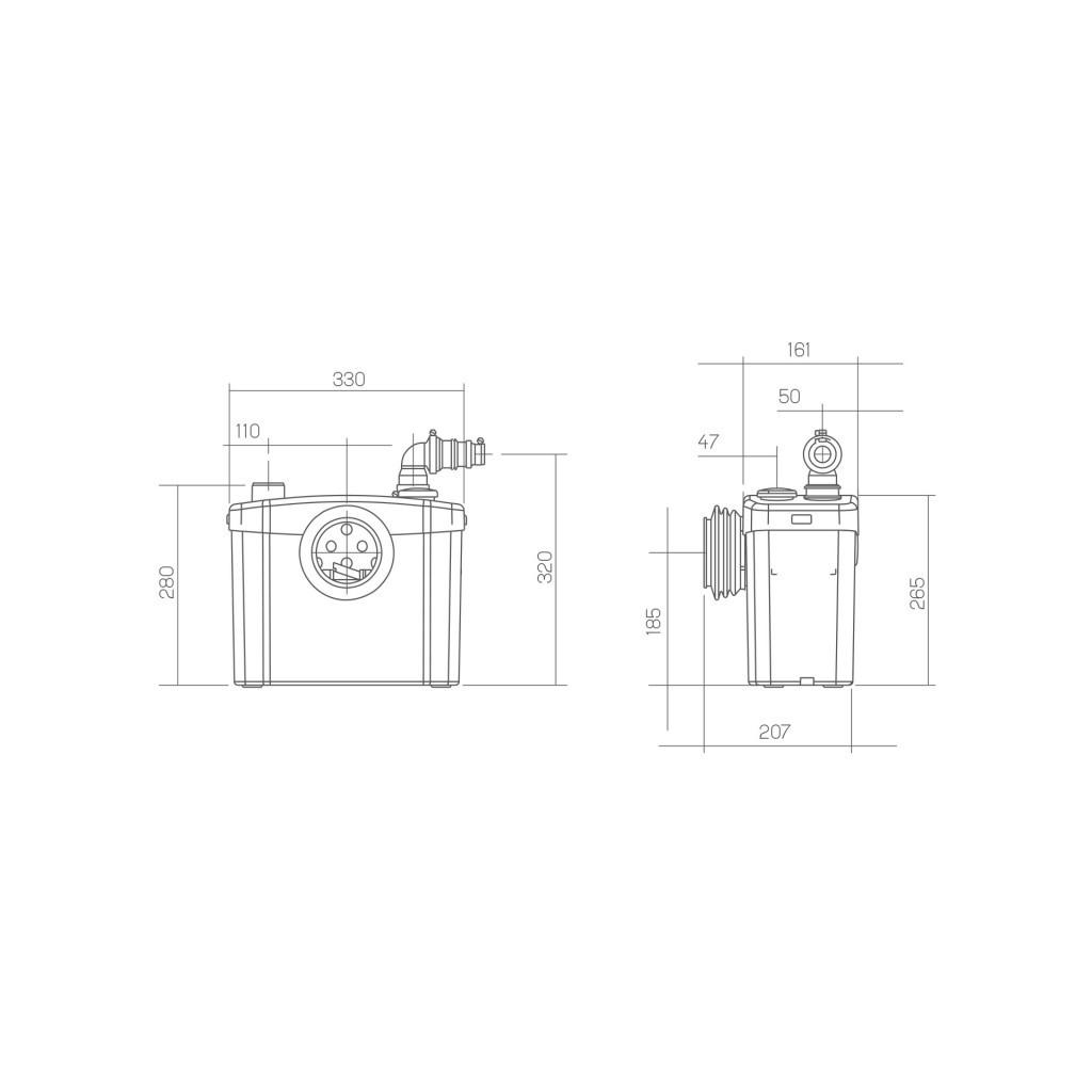 Sanitárny drvič SFA SANITOP pre toalety a umývadlá s referenciou 0100200 od značky SFA SANITRIT