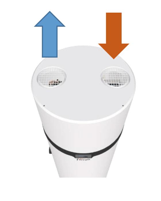 Tepelné čerpadlo pre TÚV s wifi Ferroli EGEA TECH LT 120 litrov s referenciou GAA0Y8KA od značky FERROLI
