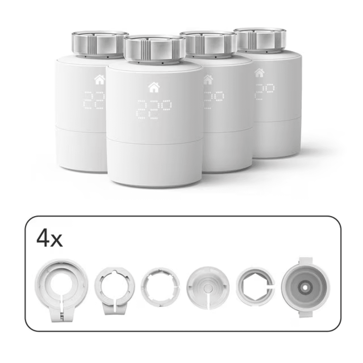 Pack of 4 Tado V3+ Smart Thermostatic Radiator Valves with reference SRT 4 from the brand TADO