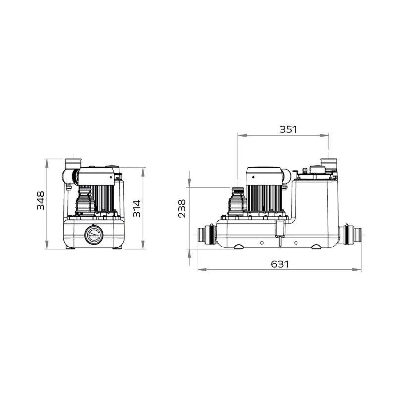 Čerpadlo na odvod SFA SANICOM 1 pre intenzívne používanie šedej vody s referenciou 04COM1M od značky SFA SANITRIT