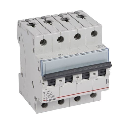 Magnetotermický vypínač TX3 4P 32A Krivka C Krivka C 6kA s referenciou 403629 od značky LEGRAND