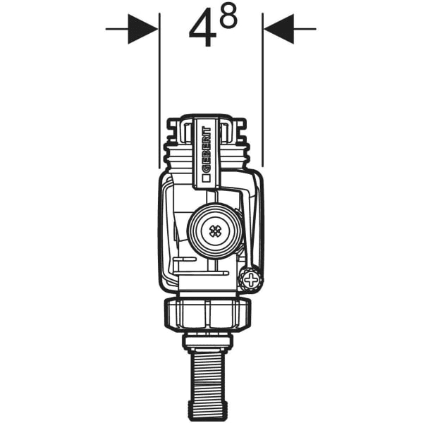 Bočný prívodný mechanizmus Geberit séria 383 s referenciou 281.000.00.5 od značky GEBERIT