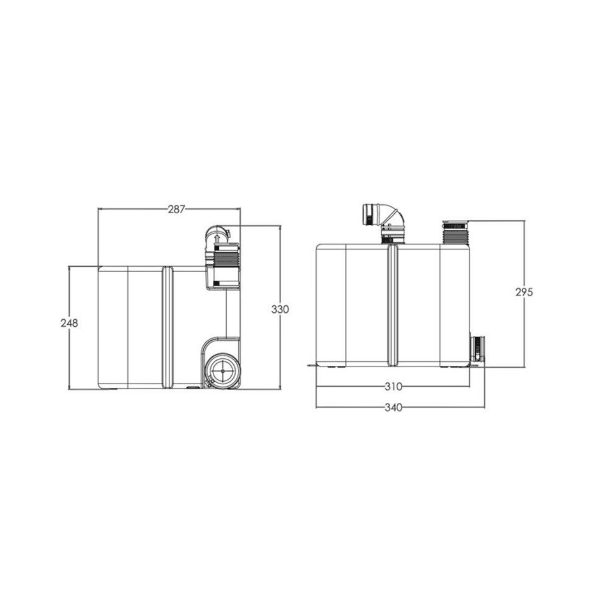 Črpalka za evakuacijo SFA Saniswift Pro za težko uporabo v pralnicah s referenciou SANISWIFTPRO od značky SFA SANITRIT