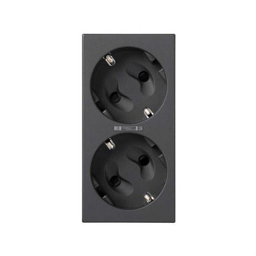 Dvojitá zásuvka schuko s bezpečnostným zariadením, LED a pripojením 1Click® sivá Simon 500 Cima s referenciou 50010432-038 od značky SIMON