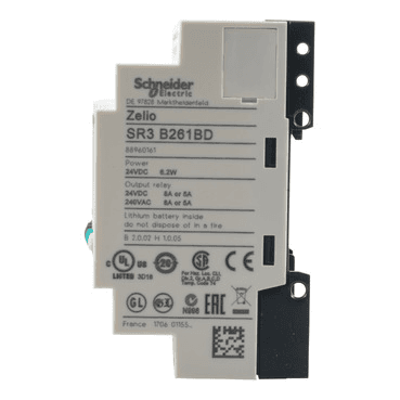 Zelio Logic Modular Programmable Relay 26 Inputs/Outputs with reference SR3B261BD from the brand SCHNEIDER ELECTRIC