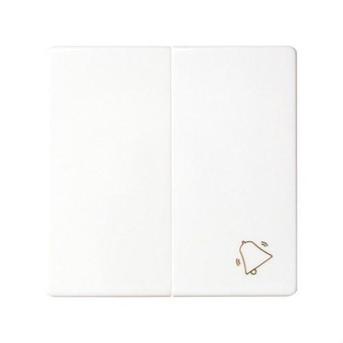 Double key for 1 switch and 1 push button group with bell engraving white Simon 82 with reference 82027-30 from the brand SIMON