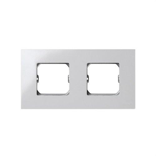 Compact frame for 2 elements white with frame Simon 27 Play with reference 2700620-030 from the brand SIMON
