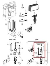 Flush mechanism for Geberit Delta concealed cistern 12 cm with reference 240.501.00.1 from the brand GEBERIT